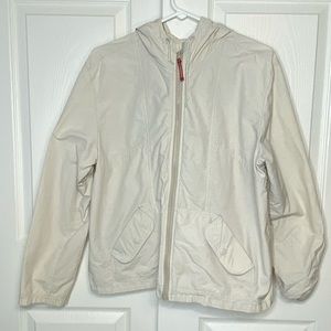 Bass Khaki Hood Full Zip Jacket Lightweight XL
